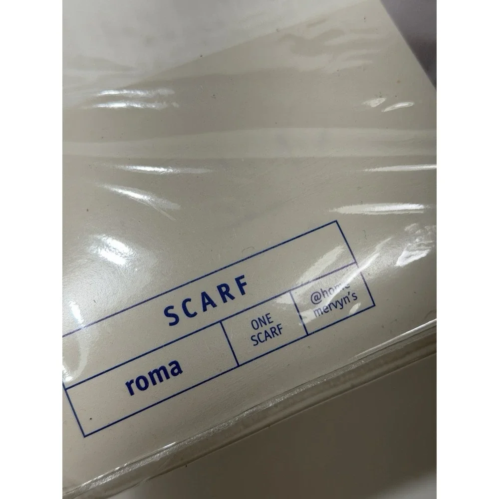 Vintage Mervyn's Home Sheer Curtain Scarf Roma‎ White New